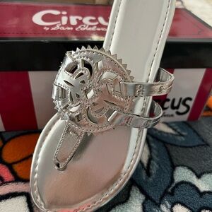 Sam Edelman Silver Metallic Sandals